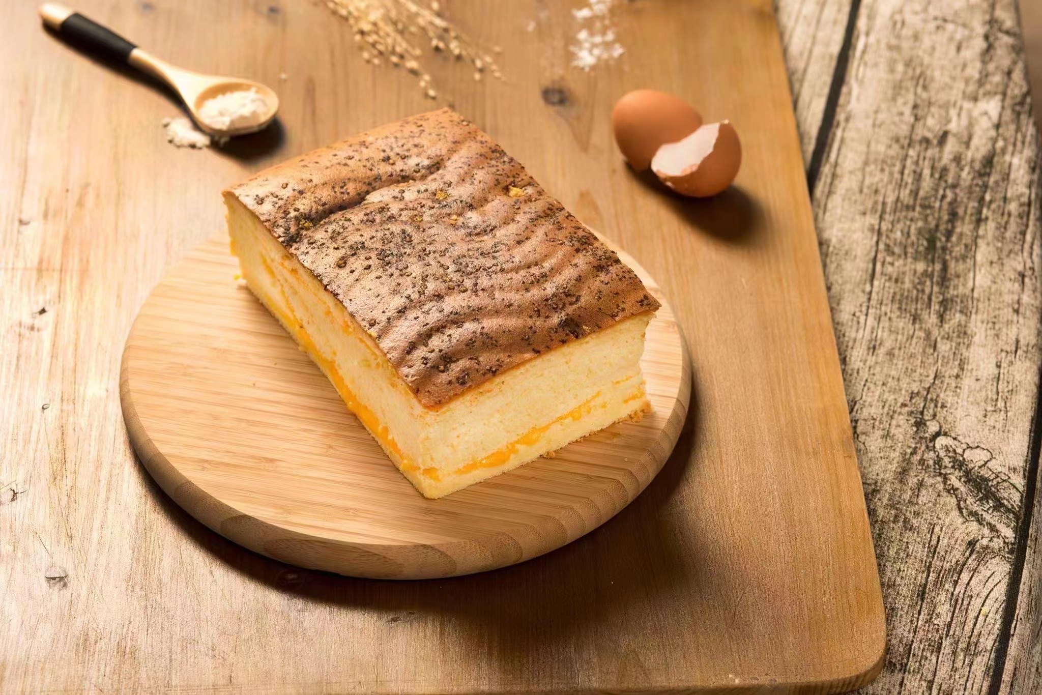 緣味古早味現烤蛋糕-雙層芝士蛋糕