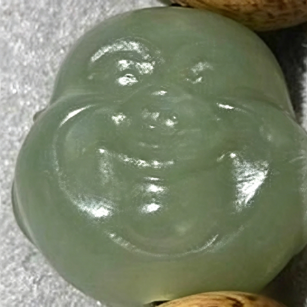 0430 CTM 直播尊享 : 燊明沉香文化會館 彌勒佛頭和田玉 (手串及珠串配件 10mm)