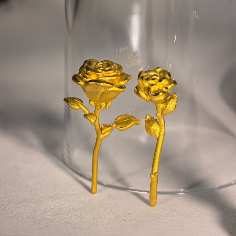 0507 CTM 直播尊享 : 金鑽坊 999.9千足金3D玫瑰花