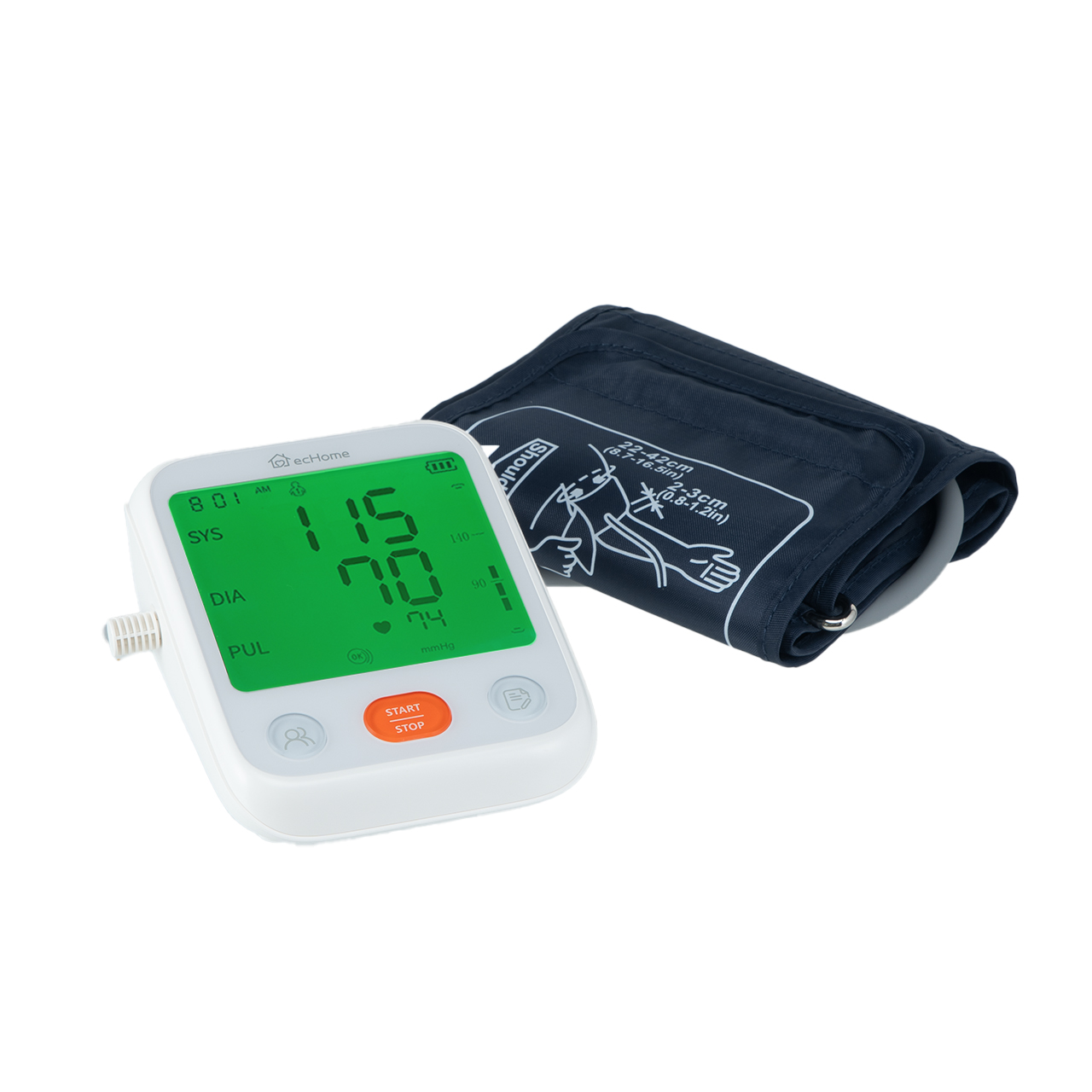 億世家手臂式血壓計特大白光顯示屏(BPA41BL)