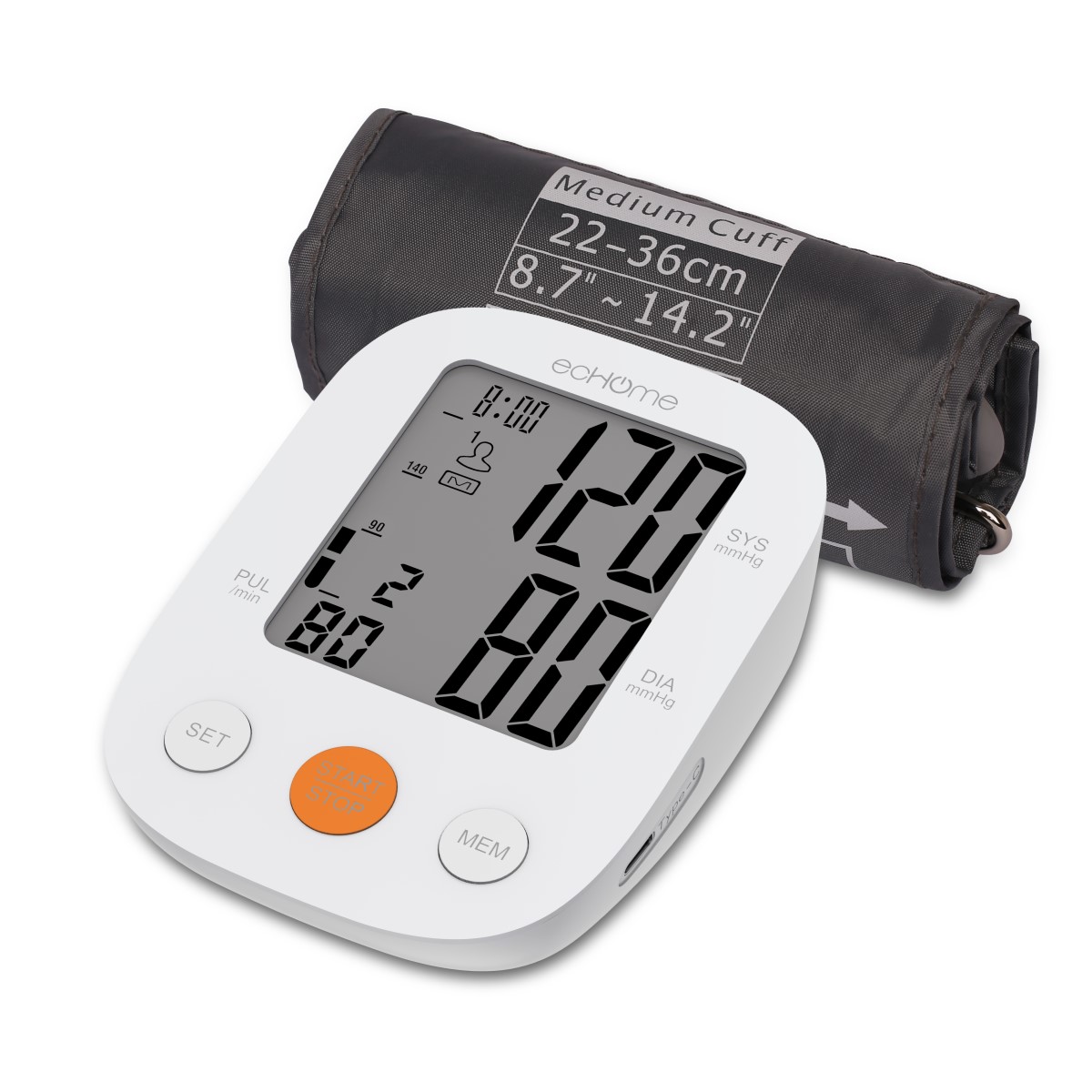 億世家充電手臂式血壓計LCD顯示屏(BPA35)