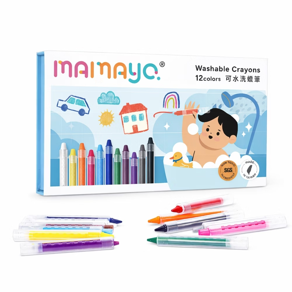 0702 直播尊享 : Mamayo 伸縮水洗蠟筆|洗澡蠟筆|浴室蠟筆(12色)