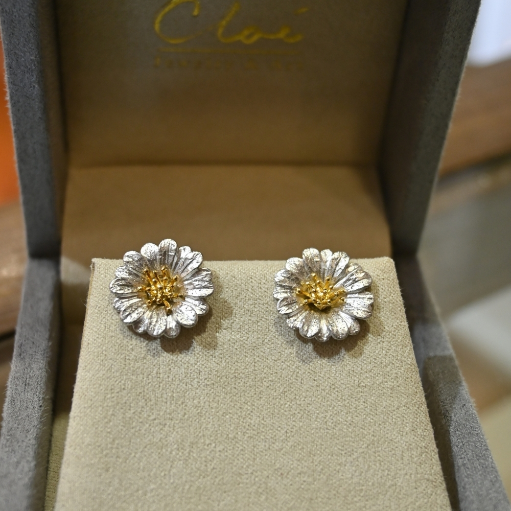 0730 直播尊享 : Cloe Jewelry S925 花花銀耳環