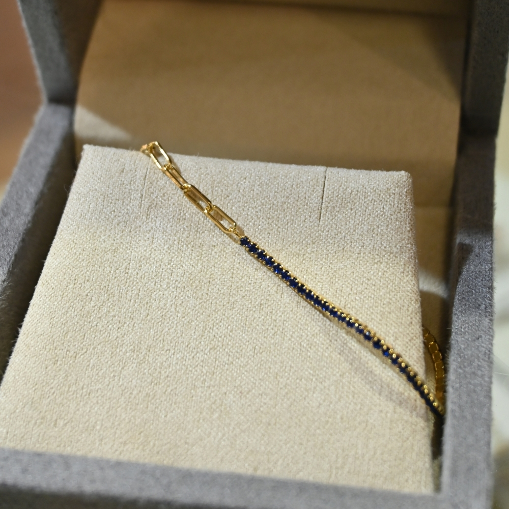 0730 直播尊享 : Cloe Jewelry S925 藍晶石手鏈手鏈