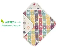 超人媽媽日本Roppyakuda 磨菇大紗被/包巾/浴巾 (80cm x 80cm)